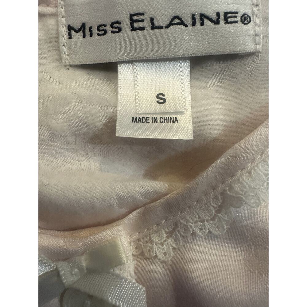 NWT Miss Elaine Floral Nightgown Country Cottage Lace Long Maxi Pink Size Small - Picture 8 of 16